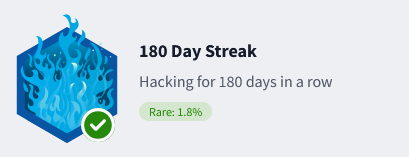 180 Day Streak